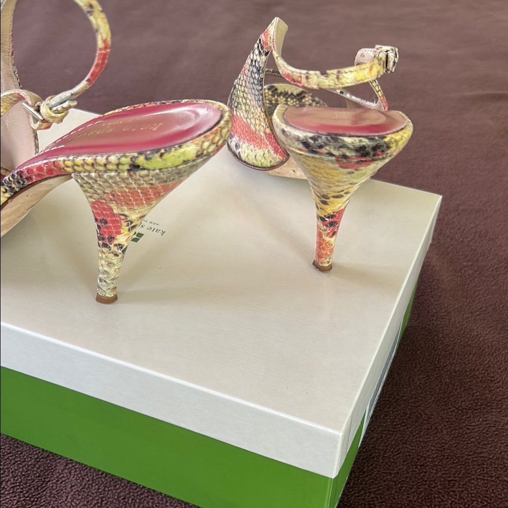 Kate Spade Women's Multicolor Python Slingback He… - image 3